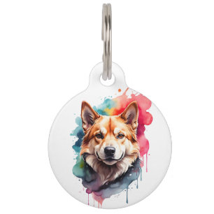 Médaillon Pour Animaux Bouchon de chien personnalisé Art Portrait Encre d