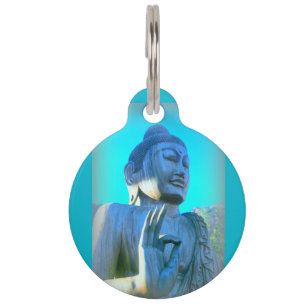 Médaillon Pour Animaux Bouddha bleu