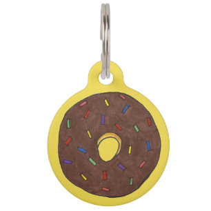 Médaillon Pour Animaux Bouillie de noix de beigne glacée au chocolat