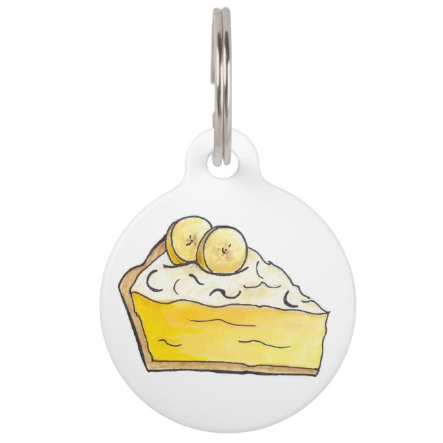 Médaillon Pour Animaux Boulangerie en tranches de crème de banane Dessert (Devant)