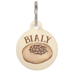 Médaillon Pour Animaux Boulangerie juive Bialy Pain à l'oignon Pologne Cu