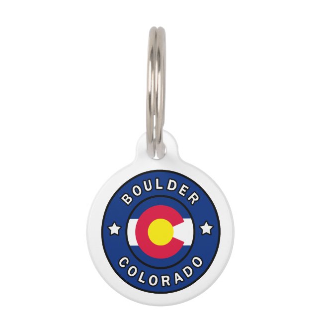 Médaillon Pour Animaux Boulder Colorado (Devant)