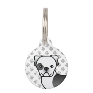 Médaillon Pour Animaux Bouledogue américain pie balck Cute Chien de dessi