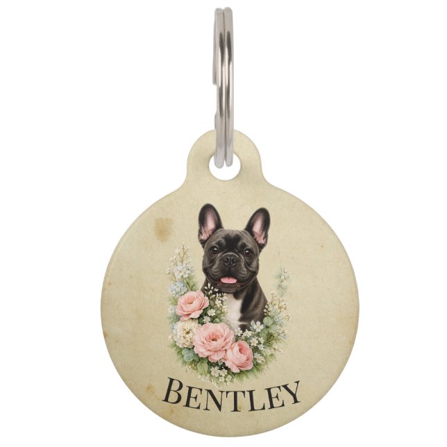 Médaillon Pour Animaux Bouledogue Français (Devant)