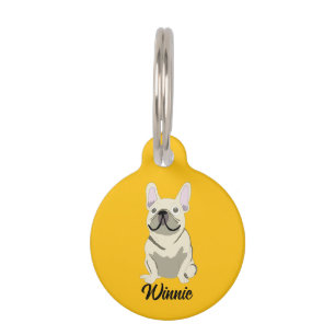 Médaillon Pour Animaux Bouledogue français crème