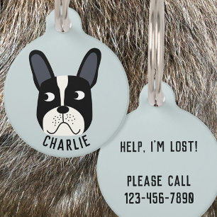 Médaillon Pour Animaux Bouledogue Français Pied