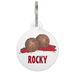 Médaillon Pour Animaux Boulettes italiennes Marinara Sauce Cuisine