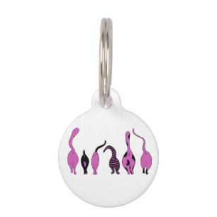 Médaillon Pour Animaux Boutons de chat violet