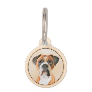 Médaillon Pour Animaux Boxer Dog Peinture Non Décroché Art animal origina