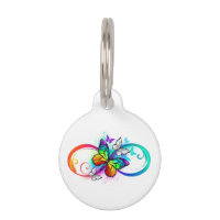 Bright infinity with rainbow butterfly