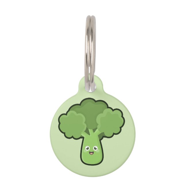 Médaillon Pour Animaux Brocoli de Kawaii (Devant)