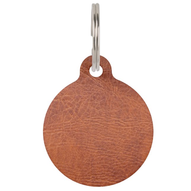 Médaillon Pour Animaux Brown leather (Devant)