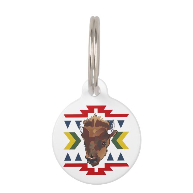 Médaillon Pour Animaux Buffle amérindien (Devant)