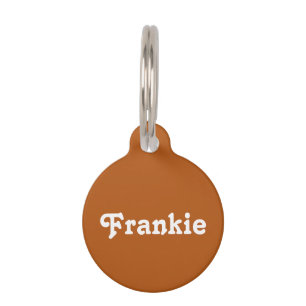 Médaillon Pour Animaux Burnt Orange Retro