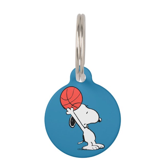 Médaillon Pour Animaux Cacahuètes | Panier de basket Snoopy (Devant)