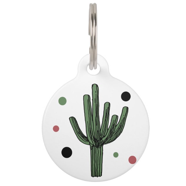 Médaillon Pour Animaux Cactus (Devant)