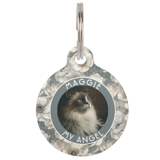 Médaillon Pour Animaux Cadeau Anémones Florales pour Amateur de Chiens à  (Devant)