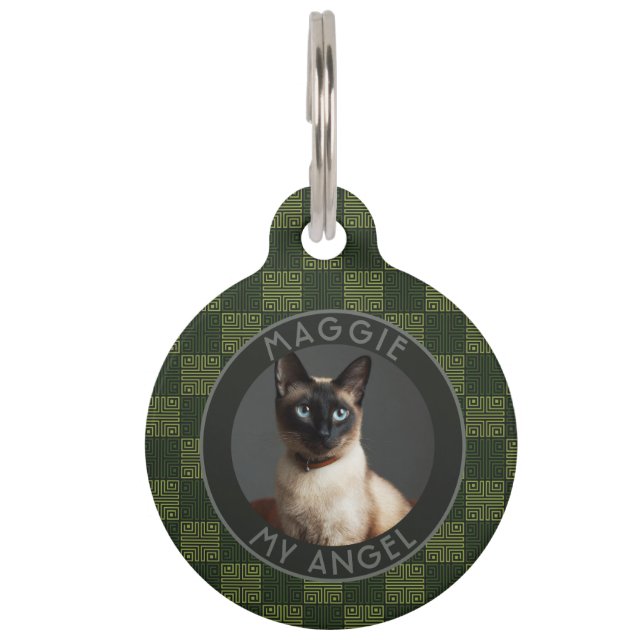 Médaillon Pour Animaux Cadeau Classique Chat Tribu Imprimé (Devant)