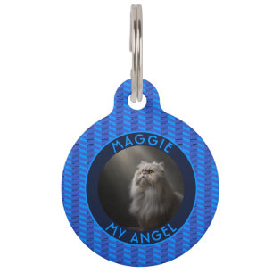 Médaillon Pour Animaux Cadeau coloré pour amateur de chats Chevron Checke