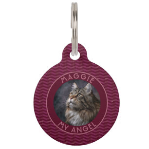 Médaillon Pour Animaux Cadeau coloré pour maman de chat en herringbone