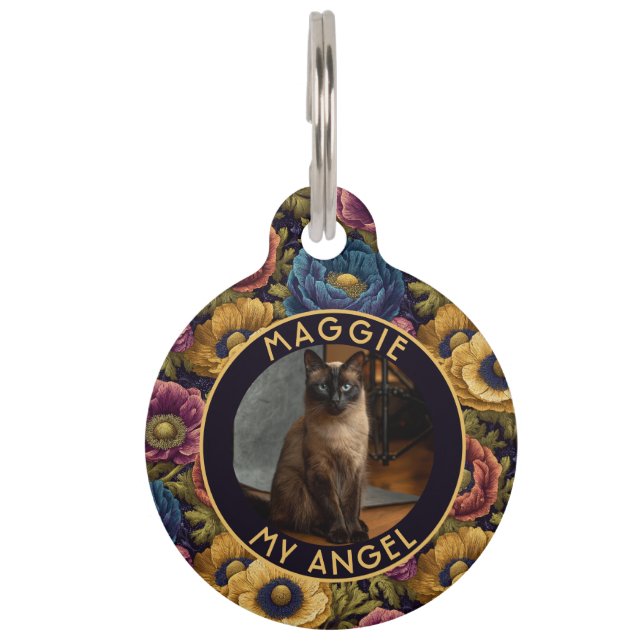 Médaillon Pour Animaux Cadeau d'amour d'animal mignon Anémones (Devant)