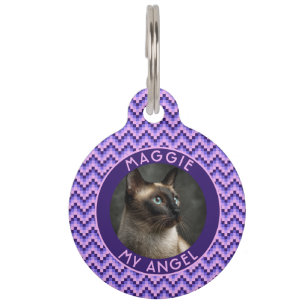 Médaillon Pour Animaux Cadeau d'amour d'animal mignon motif Chevron
