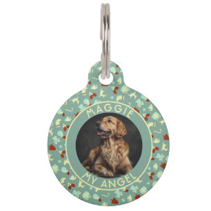 Médaillon Pour Animaux Cadeau de Noël à motif pour amateur de chats branc