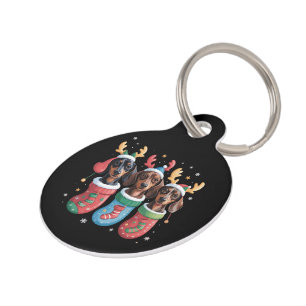 Médaillon Pour Animaux Cadeau de Noël pour amateur de chien Dachshund Vac