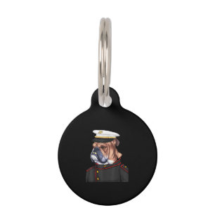 Médaillon Pour Animaux Cadeau de papa maman chien militaire bouledogue ar
