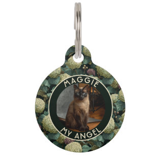 Médaillon Pour Animaux Cadeau de parents à fourrure mignonne Hydrangeas F