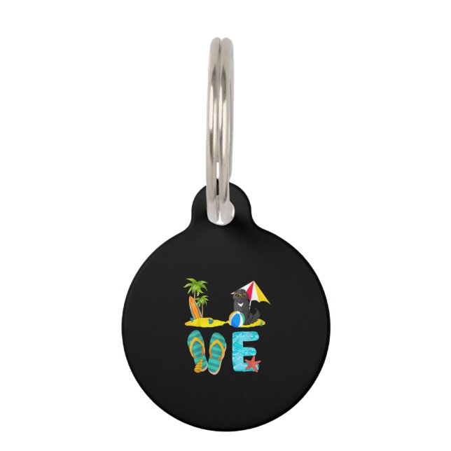 Médaillon Pour Animaux Cadeau de vacances d'été pour chien | conception n (Devant)