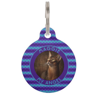 Médaillon Pour Animaux Cadeau élégant pour papa chat à chevron
