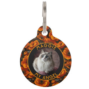 Médaillon Pour Animaux Cadeau Mignon pour Maman de Fourrure Anémones Flor