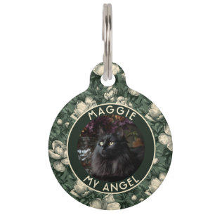 Médaillon Pour Animaux Cadeau Papa Chat Mignon Gerdenias Floral