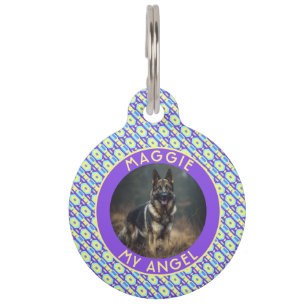 Médaillon Pour Animaux Cadeau Papa de Fourrure Mignon Motif Ethnique