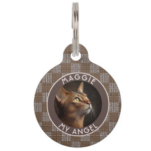 Médaillon Pour Animaux Cadeau personnalisé mignon sur le thème de l'ethni