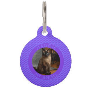 Médaillon Pour Animaux Cadeau personnalisé pour chien Chevron Symmetry 