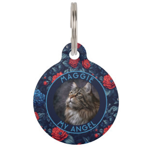 Médaillon Pour Animaux Cadeau personnalisé pour chiot - Impression rose
