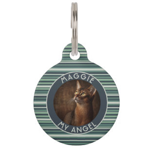 Médaillon Pour Animaux Cadeau personnalisé pour maman de chat rayé