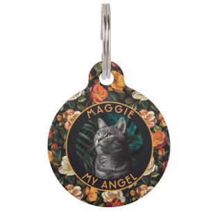 Médaillon Pour Animaux Cadeau personnalisé pour papa de chat rose gras im