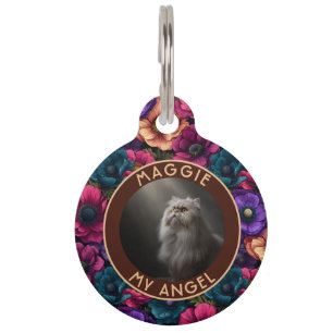 Médaillon Pour Animaux Cadeau personnalisé pour papa en peluche Anémones