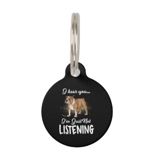 Médaillon Pour Animaux Cadeau pour chien Bouledogue anglais Je t'entends