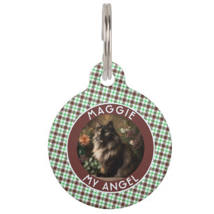 Médaillon Pour Animaux Cadeau pour papa de chien Motif à carreaux
