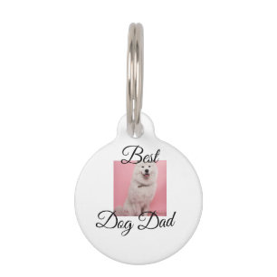 Médaillon Pour Animaux Cadeau simple photo animal coloré nom chien Papa