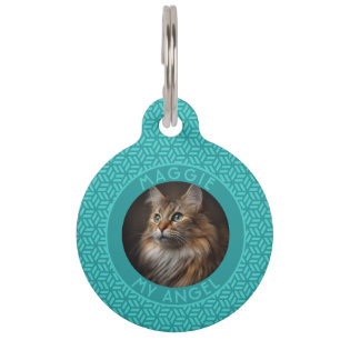 Médaillon Pour Animaux Cadeau tendance pour amoureux d'animaux Motif hexa