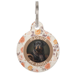 Médaillon Pour Animaux Cadeau unique de rose florale pour papa de chat