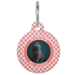 Médaillon Pour Animaux Cadeau unique pour propriétaire de chat Motif carr