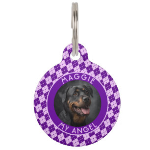 Médaillon Pour Animaux Cadeau unique pour propriétaire de chien à carreau