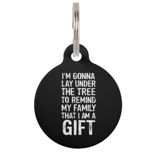 Médaillon Pour Animaux Cadeaux de famille de Noël sous l'arbre