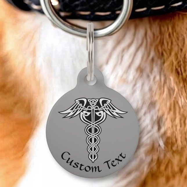 Médaillon Pour Animaux Caducée Nœud Celtique (Créateur téléchargé)